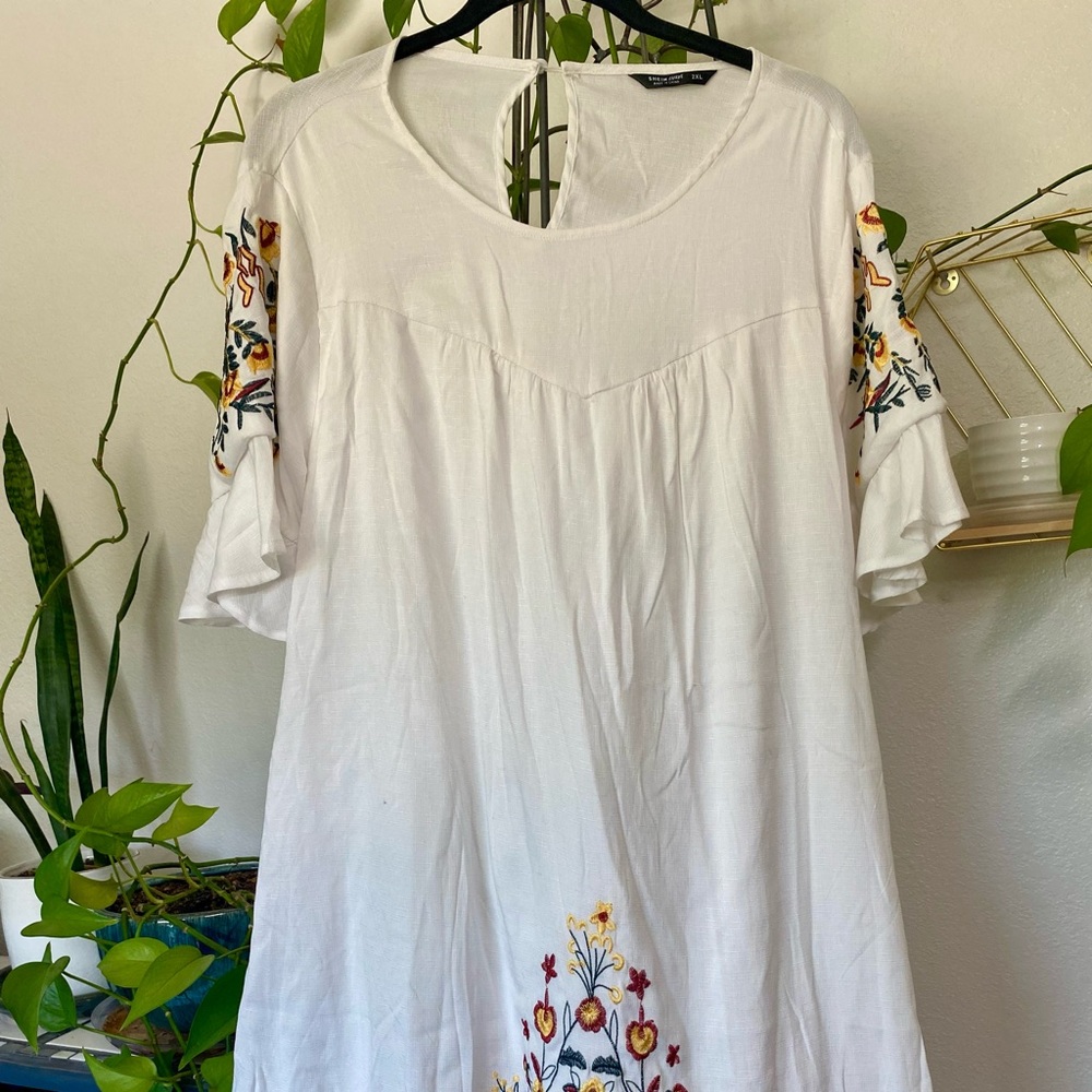Shein Curve White Dress